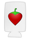Chili Pepper Heart Collapsible Neoprene Tall Can Insulator-Tall Can Insulator-TooLoud-White-Davson Sales