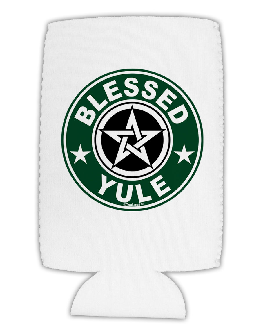 Blessed Yule Emblem Collapsible Neoprene Tall Can Insulator by TooLoud-TooLoud-White-Davson Sales