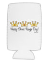 Happy Three Kings Day - 3 Crowns Collapsible Neoprene Tall Can Insulator by TooLoud-TooLoud-White-Davson Sales