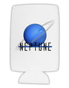 Planet Neptune Text Collapsible Neoprene Tall Can Insulator by TooLoud