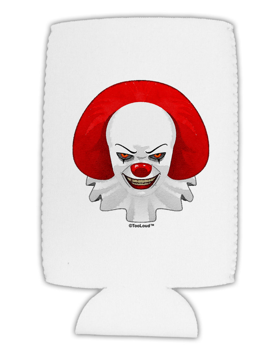 Scary Clown Watercolor Collapsible Neoprene Tall Can Insulator-Tall Can Insulator-TooLoud-White-Davson Sales