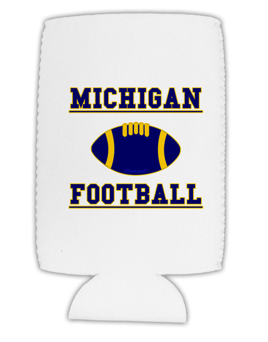 Michigan Football Collapsible Neoprene Tall Can Insulator by TooLoud-Tall Can Insulator-TooLoud-White-Davson Sales