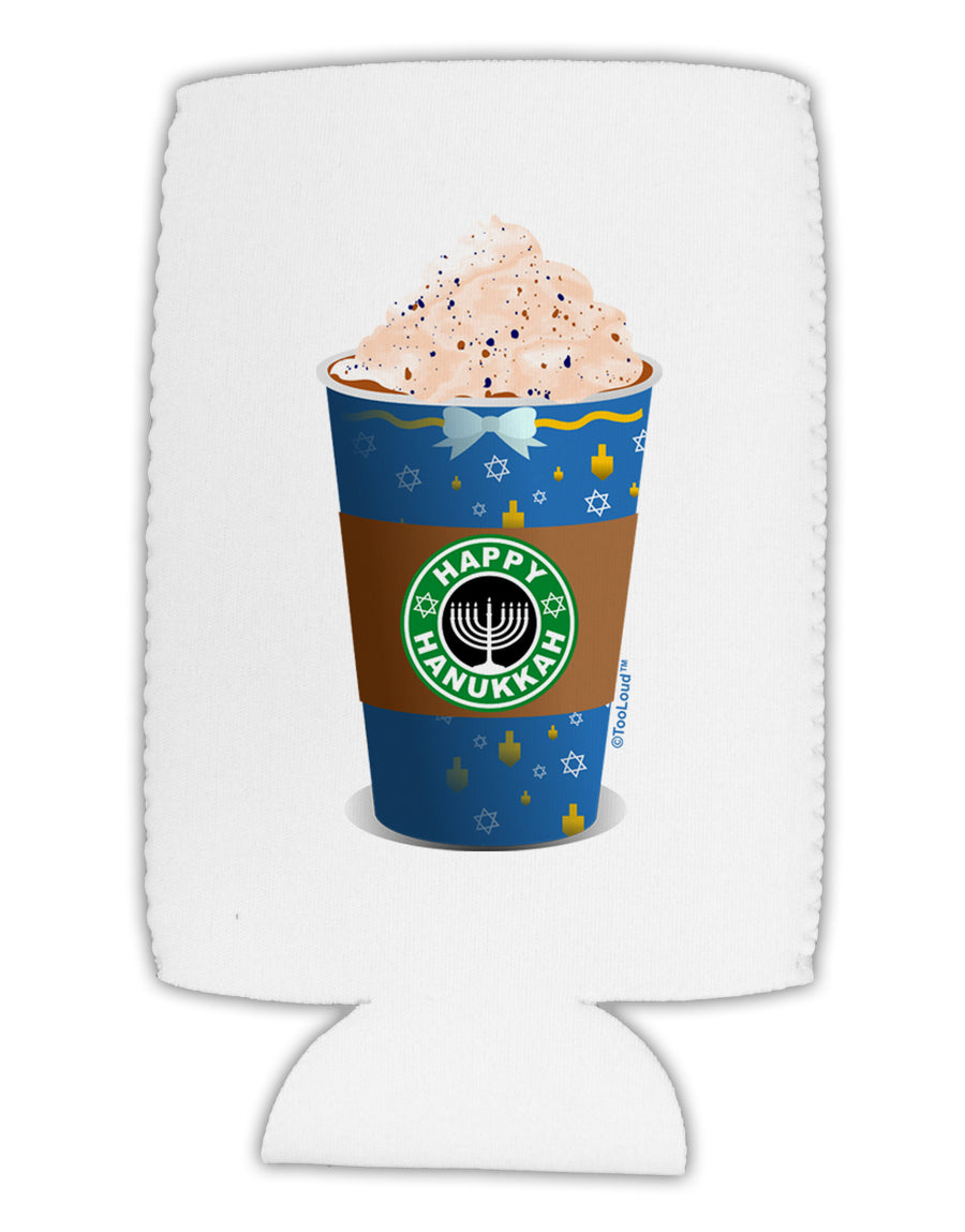 Happy Hanukkah Latte Cup Collapsible Neoprene Tall Can Insulator-Tall Can Insulator-TooLoud-White-Davson Sales