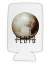 Planet Pluto Text Collapsible Neoprene Tall Can Insulator by TooLoud-TooLoud-White-Davson Sales