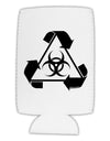 Recycle Biohazard Sign Black and White Collapsible Neoprene Tall Can Insulator by TooLoud-Tall Can Insulator-TooLoud-White-Davson Sales