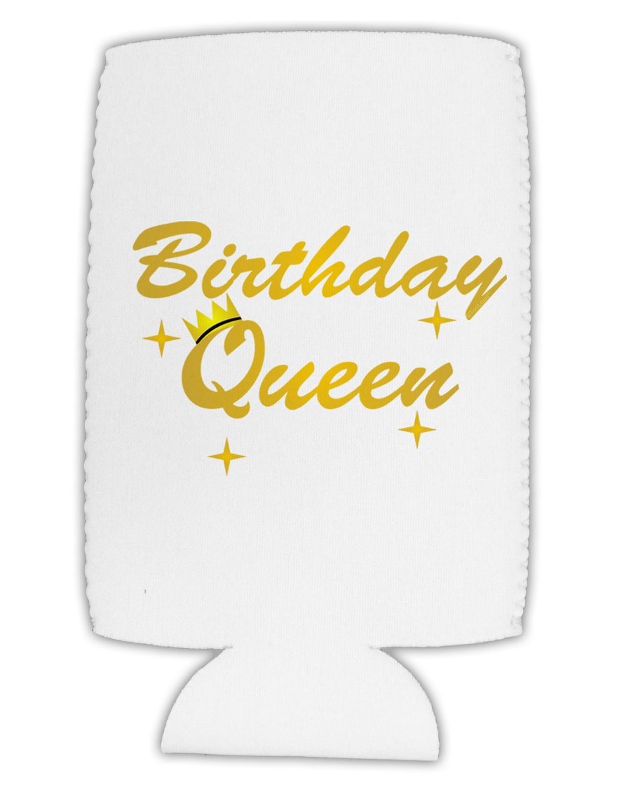 Birthday Queen Text Collapsible Neoprene Tall Can Insulator by TooLoud-Tall Can Insulator-TooLoud-White-Davson Sales