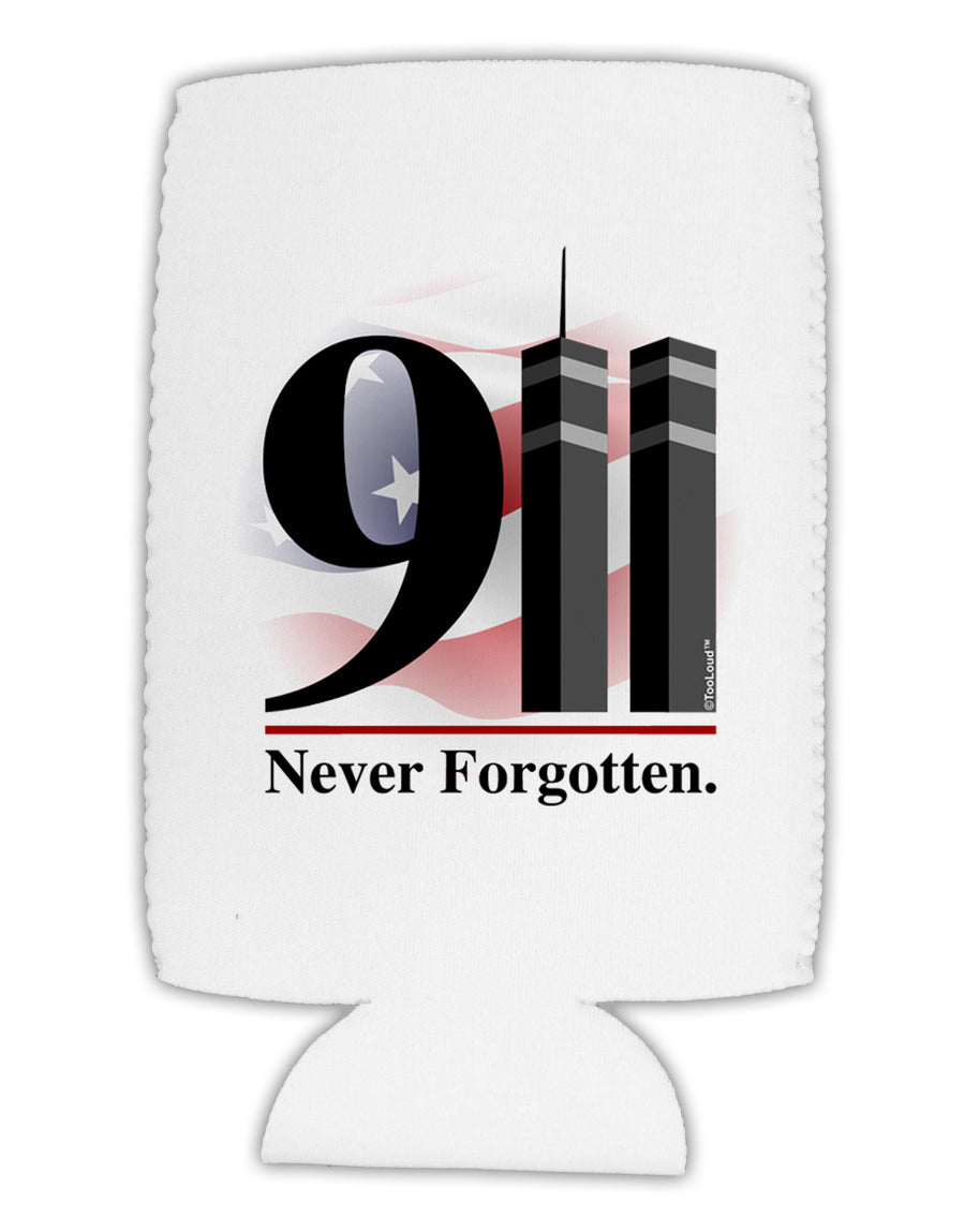 911 Never Forgotten Collapsible Neoprene Tall Can Insulator-Tall Can Insulator-TooLoud-White-Davson Sales