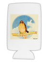 Red-tailed Hawk Collapsible Neoprene Tall Can Insulator-Tall Can Insulator-TooLoud-White-Davson Sales