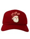 Ho Ho Ho Santa Claus Face Faux Applique Adult Dark Baseball Cap Hat-Baseball Cap-TooLoud-Black-One Size-Davson Sales