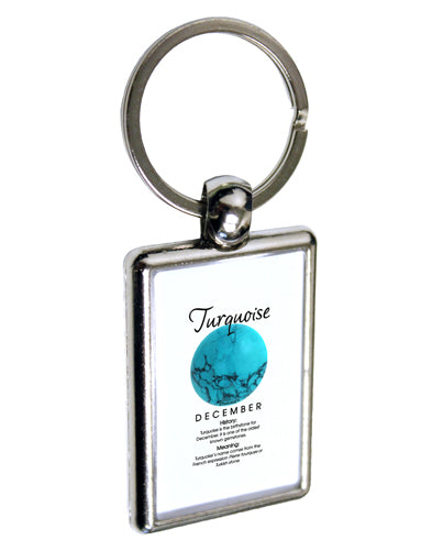 Birthstone Turquoise Keychain Key Ring by TooLoud-TooLoud-Davson Sales