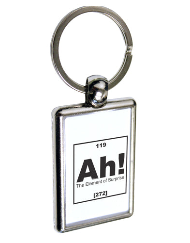 Ah the Element of Surprise Funny Science Keychain Key Ring by TooLoud-TooLoud-Davson Sales