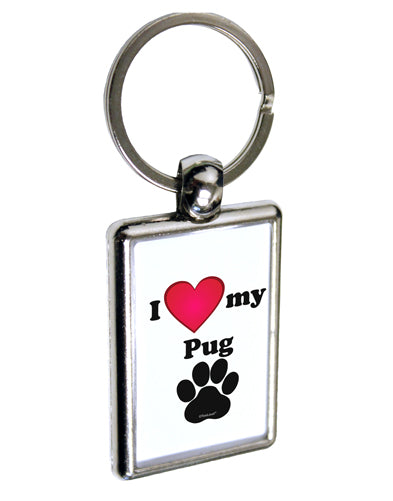 I Heart My Pug Keychain Key Ring by TooLoud-TooLoud-Davson Sales