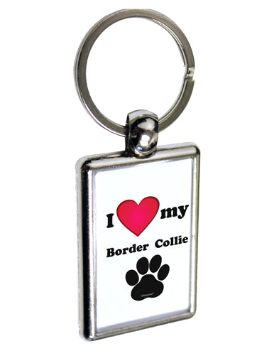 I Heart My Border Collie Keychain Key Ring by TooLoud-TooLoud-Davson Sales