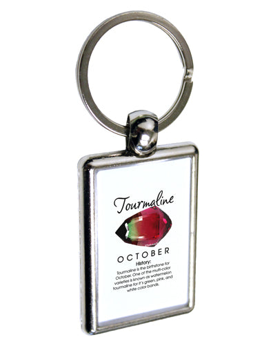 Birthstone Tourmaline Keychain Key Ring by TooLoud-TooLoud-Davson Sales