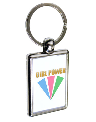 Girl Power Stripes Keychain Key Ring by TooLoud-TooLoud-Davson Sales