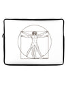 TooLoud Vitruvian Man Drawing Neoprene laptop Sleeve 10 x 14 inch Landscape