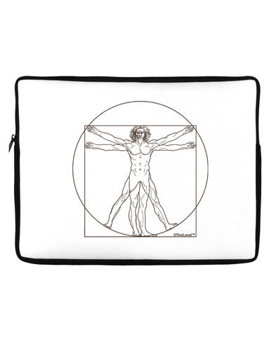 TooLoud Vitruvian Man Drawing Neoprene laptop Sleeve 10 x 14 inch Landscape-Laptop Sleeve-TooLoud-Davson Sales