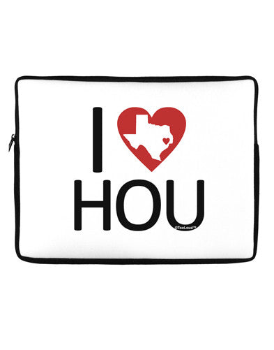 I Heart Houston Neoprene laptop Sleeve 10 x 14 inch Landscape-Laptop Sleeve-TooLoud-Davson Sales