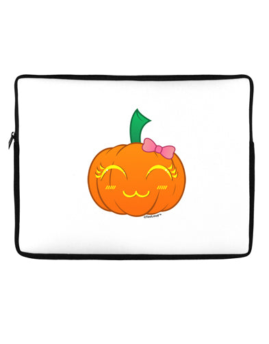Kyu-T Face Pumpkin Neoprene laptop Sleeve 10 x 14 inch Portrait by TooLoud-Laptop Sleeve-TooLoud-Davson Sales