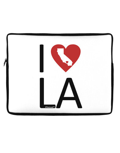 I Heart Los Angeles Neoprene laptop Sleeve 10 x 14 inch Landscape-Laptop Sleeve-TooLoud-Davson Sales