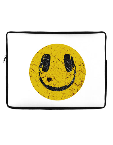 EDM Smiley Face Neoprene laptop Sleeve 10 x 14 inch Landscape by TooLoud-Laptop Sleeve-TooLoud-Davson Sales