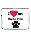 I Heart My Border Collie Neoprene laptop Sleeve 10 x 14 inch Landscape by TooLoud-Laptop Sleeve-TooLoud-Davson Sales