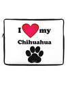 I Heart My Chihuahua Neoprene laptop Sleeve 10 x 14 inch Landscape by TooLoud-Laptop Sleeve-TooLoud-Davson Sales