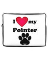 I Heart My Pointer Neoprene laptop Sleeve 10 x 14 inch Landscape by TooLoud-Laptop Sleeve-TooLoud-Davson Sales