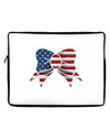 Patriotic Bow Neoprene laptop Sleeve 10.5&#x22; x 14&#x22; Landscape-Laptop Sleeve-TooLoud-White-Black-10.5"x14"-Davson Sales