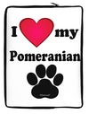 I Heart My Pomeranian Neoprene laptop Sleeve 10 x 14 inch Portrait by TooLoud-Laptop Sleeve-TooLoud-Davson Sales