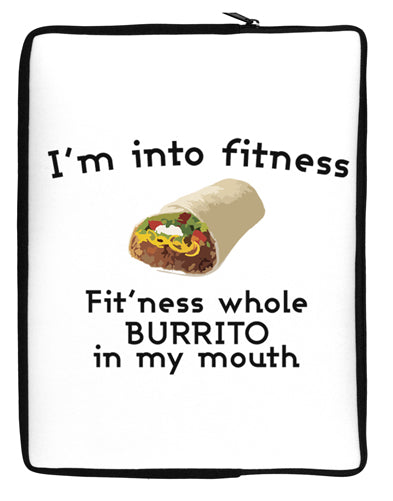 I'm Into Fitness Burrito Funny Neoprene laptop Sleeve 10 x 14 inch Portrait by TooLoud-Laptop Sleeve-TooLoud-Davson Sales