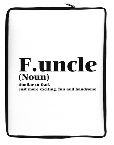 Funcle - Fun Uncle Neoprene laptop Sleeve 10 x 14 inch Portrait by TooLoud