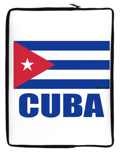 Cuba Flag Cuban Pride Neoprene laptop Sleeve 10 x 14 inch Portrait by TooLoud-Laptop Sleeve-TooLoud-Davson Sales