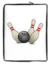 Bowling Ball with Pins Neoprene laptop Sleeve 10.5&#x22; x 14&#x22; Portrait-Laptop Sleeve-TooLoud-White-Black-10.5"x14"-Davson Sales