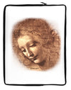 Lady With Disheveled Hair Neoprene laptop Sleeve 10 x 14 inch Portrait