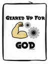 Geared Up For God Neoprene laptop Sleeve 10 x 14 inch Portrait by TooLoud-Laptop Sleeve-TooLoud-Davson Sales