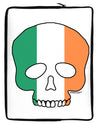 Skull Flag Ireland Neoprene laptop Sleeve 10 x 14 inch Portrait