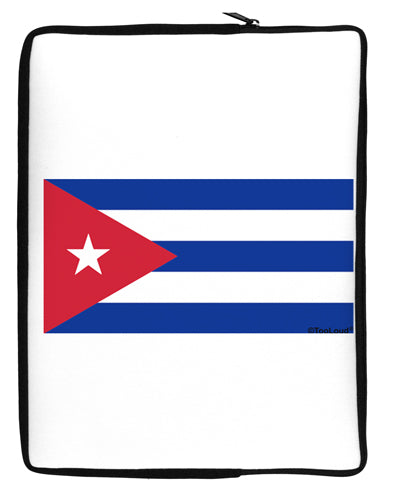 Cuba Flag Cubana Neoprene laptop Sleeve 10 x 14 inch Portrait by TooLoud-Laptop Sleeve-TooLoud-Davson Sales