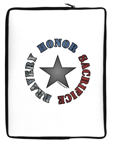 Honor Sacrifice Bravery Neoprene laptop Sleeve 10 x 14 inch Portrait by TooLoud-Laptop Sleeve-TooLoud-Davson Sales