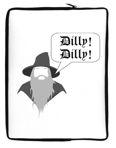 Wizard Dilly Dilly Neoprene laptop Sleeve 10 x 14 inch Portrait by TooLoud