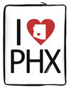 I Heart Phoenix Neoprene laptop Sleeve 10 x 14 inch Portrait