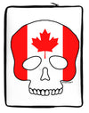 Skull Flag Canada Neoprene laptop Sleeve 10 x 14 inch Portrait