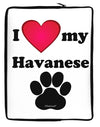 I Heart My Havanese Neoprene laptop Sleeve 10 x 14 inch Portrait by TooLoud-Laptop Sleeve-TooLoud-Davson Sales