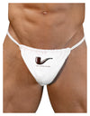 Ceci n'est pas une pipe Mens G-String Underwear-Mens G-String-LOBBO-White-Small/Medium-Davson Sales