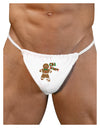 Oh Snap Gingerbread Man Christmas Mens G-String Underwear-Mens G-String-LOBBO-White-Small/Medium-Davson Sales