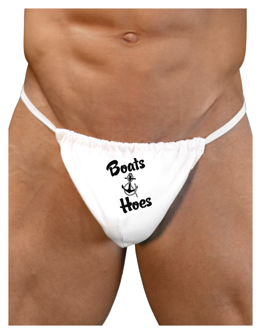 Boats and Hoes Mens G-String Underwear-Mens G-String-LOBBO-White-Small/Medium-Davson Sales