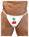 Cherries Mens G-String Underwear-Mens G-String-LOBBO-White-Large/XL-Davson Sales