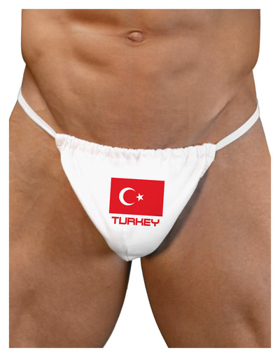 Turkey Flag with Text Mens G-String Underwear by TooLoud-Mens G-String-LOBBO-White-Small/Medium-Davson Sales