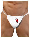 Couples Pixel Heart Design - Left Mens G-String Underwear by TooLoud-Mens G-String-LOBBO-White-Small/Medium-Davson Sales