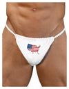 United States Cutout - American Flag Distressed Mens G-String Underwear by TooLoud-Mens G-String-LOBBO-White-Small/Medium-Davson Sales